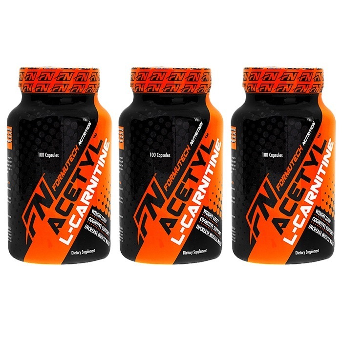 Formutech アセチルL-カルニチン500mg100錠 3本 海外直送 国際郵便発送 日時指定不可