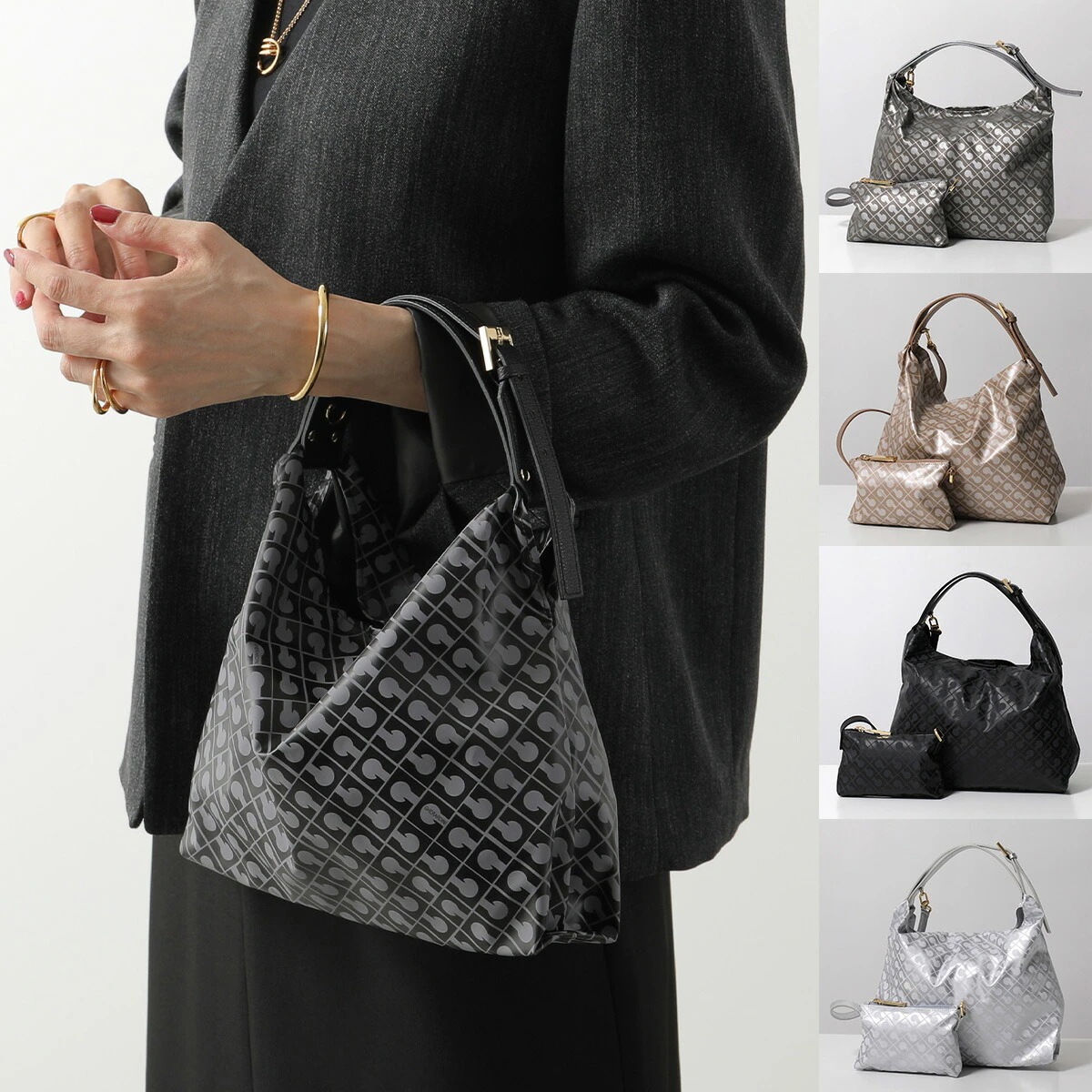 GHERARDINI ゲラルディーニ ショルダーバッグ CLASSIC SMALL HOBO クラシック スモール ホーボー SOFTY ソフティ GHB1021 レディース ポーチ付き