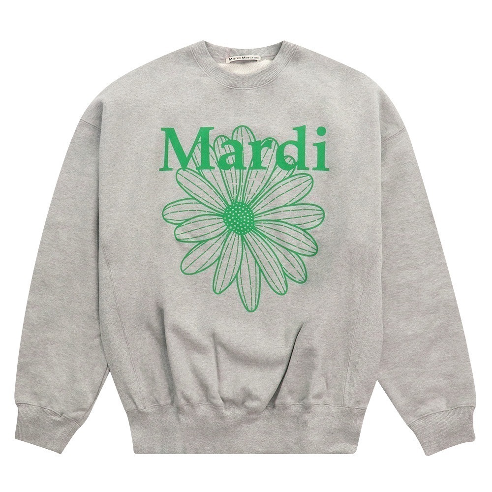 SWEATSHIRT FLOWERMARDI GREY GREEN 長袖 レディース 韓国 ファッション アパレル