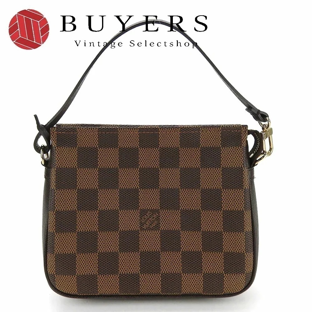 中古 ルイヴィトン ポーチ トゥルースメイクアップ N51982 ダミエ 小物入れ 化粧ポーチ バッグインバッグ 女性 レディース LOUIS VUITTON Damie Pouch PVC