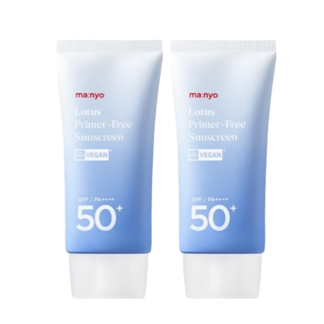 ロータスプライマーフリーサンクリーム SPF50+ PA++++ 50ml 2個セット トーンアップ ノンケミカル モコウカバー 低刺激 ビーガン 日焼け止め サンクリーム スキンケア