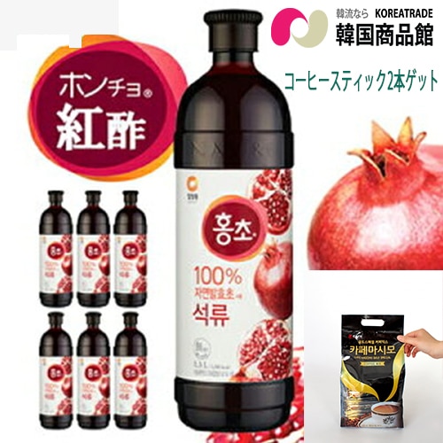 【2025年11月19日入荷】 ホンチョ ざくろ 1500ml x 6本 ダイエット 健康 飲料 酢飲料 果実酢 発酵酢 食物繊維 紅酢 ざくろ酢 紅酢 ザクロ KARA