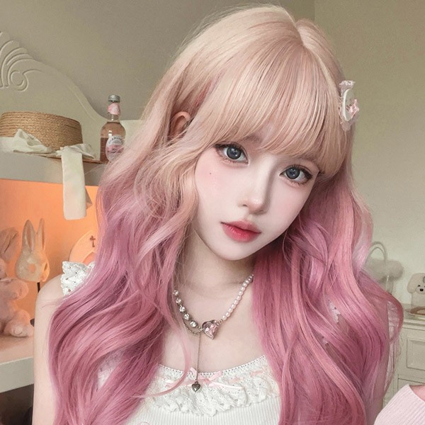 【品質良い 大好評中】ウィッグ メッシュ レディース フルウィッグ ロング 巻き髪 前髪あり 可愛い かわいい 大人用 コスプレ ロリータ ゴスロリ コスチューム 原宿風 仮装 超自然 かつら wig