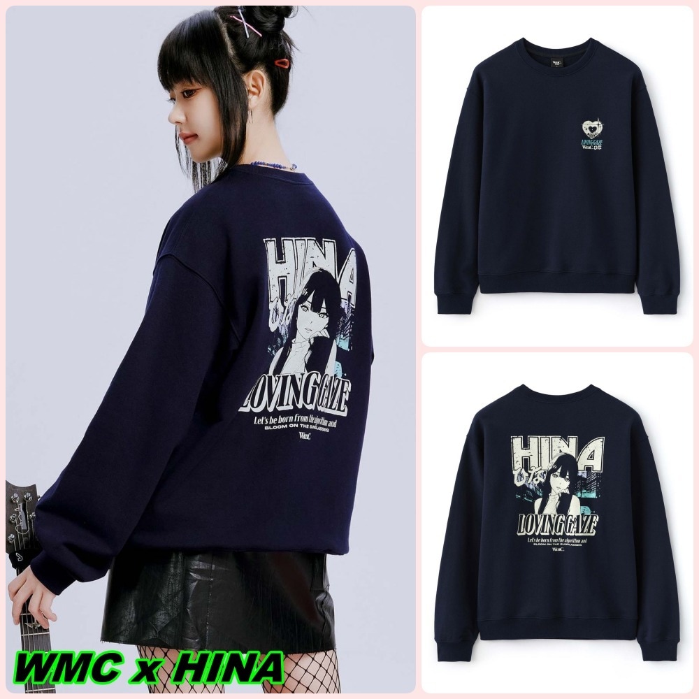 【WMC x HINA】Loving Guys Sweatshirt NAVY