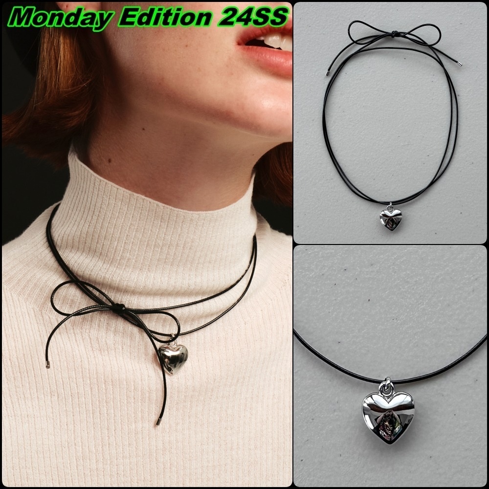 【Monday Edition】24SS LOVELY HEART KNOT NECKLACE