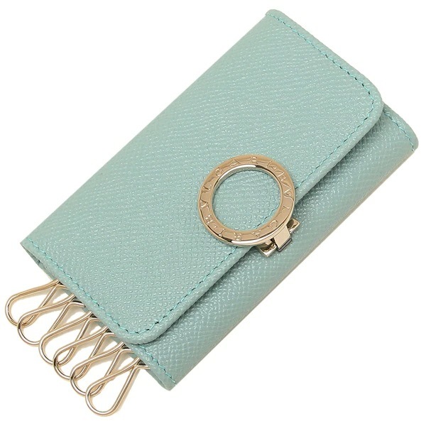 BVLGARI 287262 ブルガリ ブルガリブルガリ 6連キーケース カーフレザー ターコイズ
