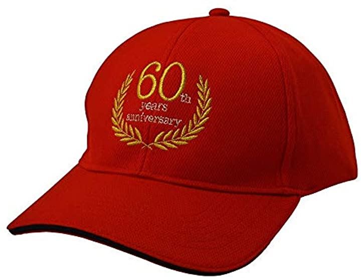 還暦祝い 帽子 キャップ 誕生日 ぼうし ギフト 記念品 男性 還暦プレゼント 父 赤 60歳 お祝い レッド おしゃれ ゴルフ( レッド, フリー)