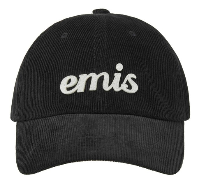 アップリケコーデュロイボールキャップ-ブラック / キャップ / 韓国 キャップ / cap