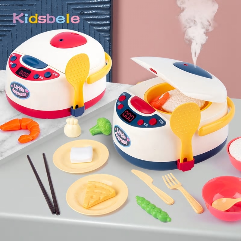 子供キッチンおもちゃシミュレーション電気炊飯器インタラクティブ玩具ミニふりままごと役割女の子のおもち