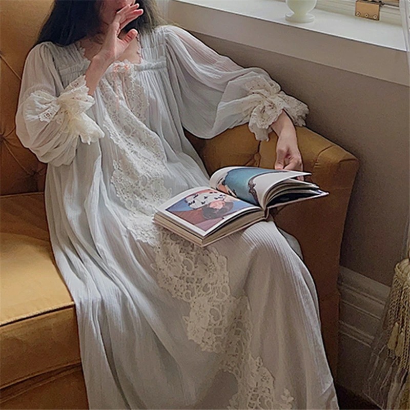 ルームウェア ワンピース レディース 夏 姫系 レトロ ゆったり 春 秋 ネグリジェ 長袖トップス パジャマ ブランド かわいい 大人 長袖 春秋 おしゃれ 部屋着 ギフト スウェット 寝巻き 大きい