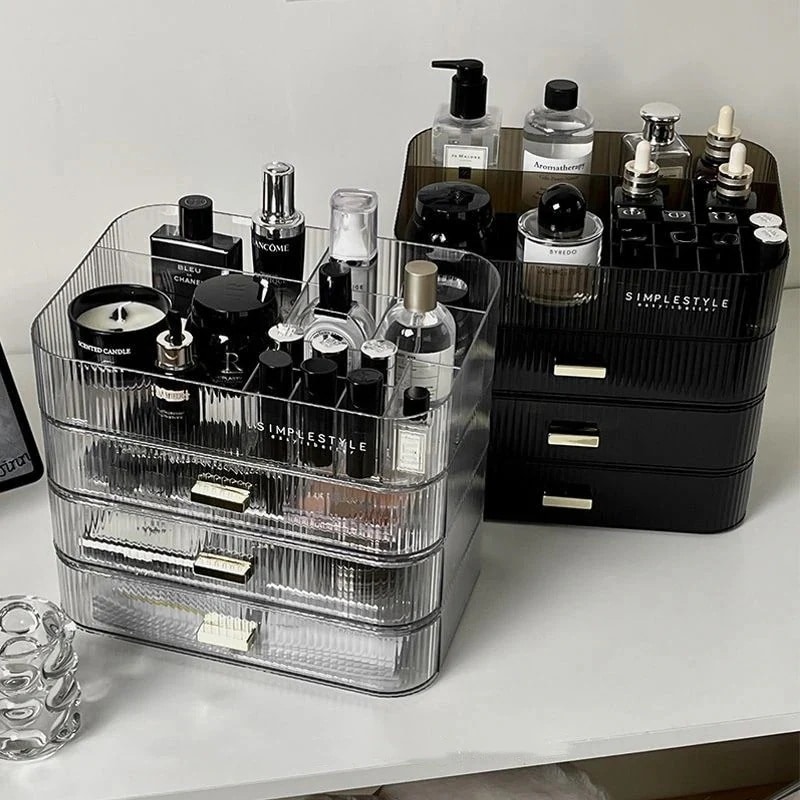 ファッション 高級感 クリア 化粧品 鏡台 収納 ボックス 宿舎 防塵 引き出し フェスパック スキンケア用品 整理し 収納ケース