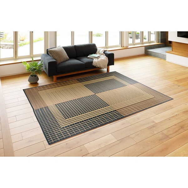 81894310 国産い草ラグ 右京 191×250 ベージュ メーカー直送