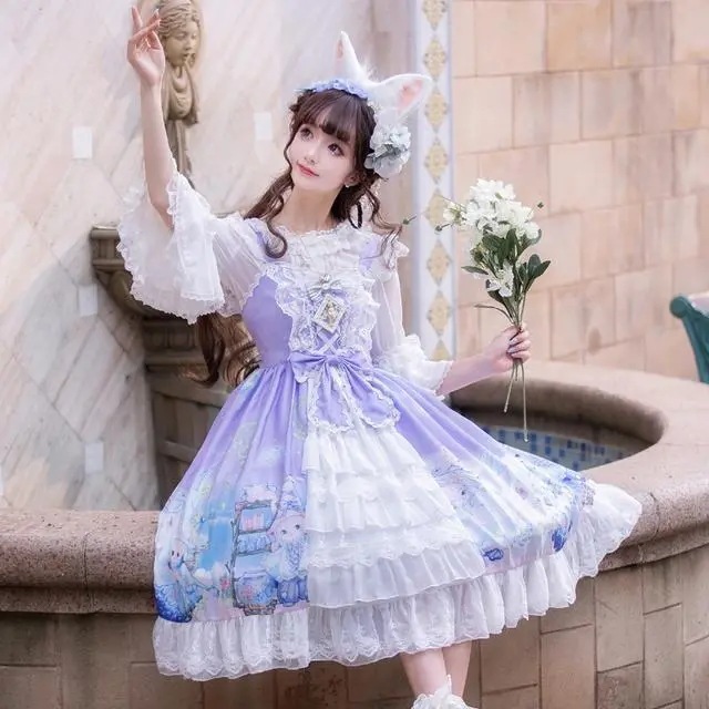 浴衣セット 日系コスチュームレトロ セット ロリータ洋装 和服 浴衣 【急速に出荷する】jskキャミソールワンピースサマーサスペンダードレス女達ジェスチャー愛しいロリータキュートガール ロリータドレス