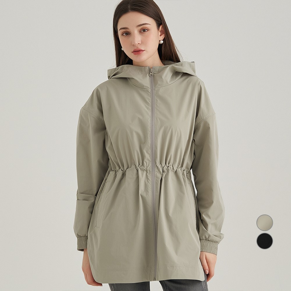 リンクルフリー ルーズフィット ロングウィンドジャンパー