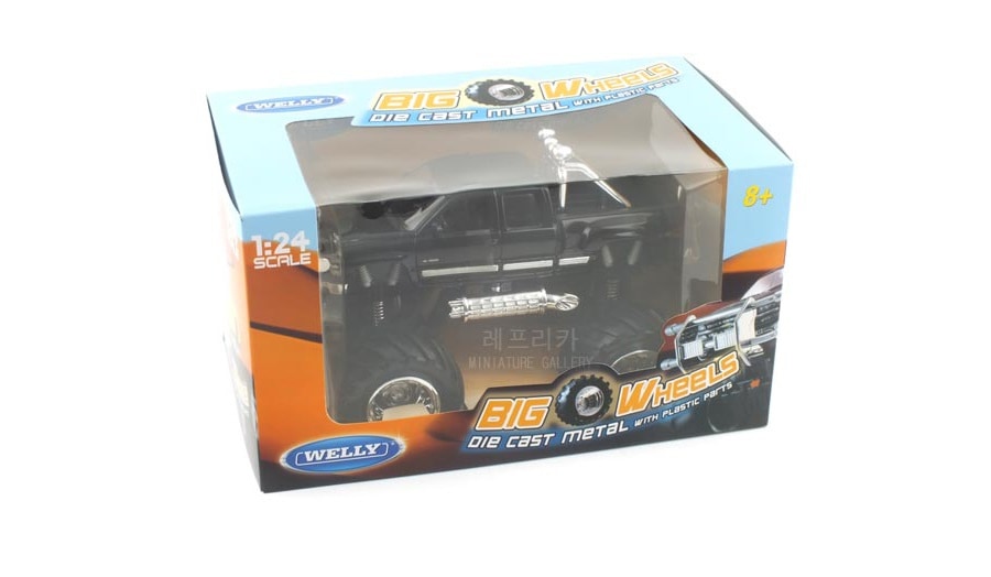 [海外直送] 1/24 CHEVROLET SILVERADO 1500 Z71 BIG WHEELS WE122928BK モンスタートラック ピックアップ pickup 無線操縦カー玩具 おもちゃ