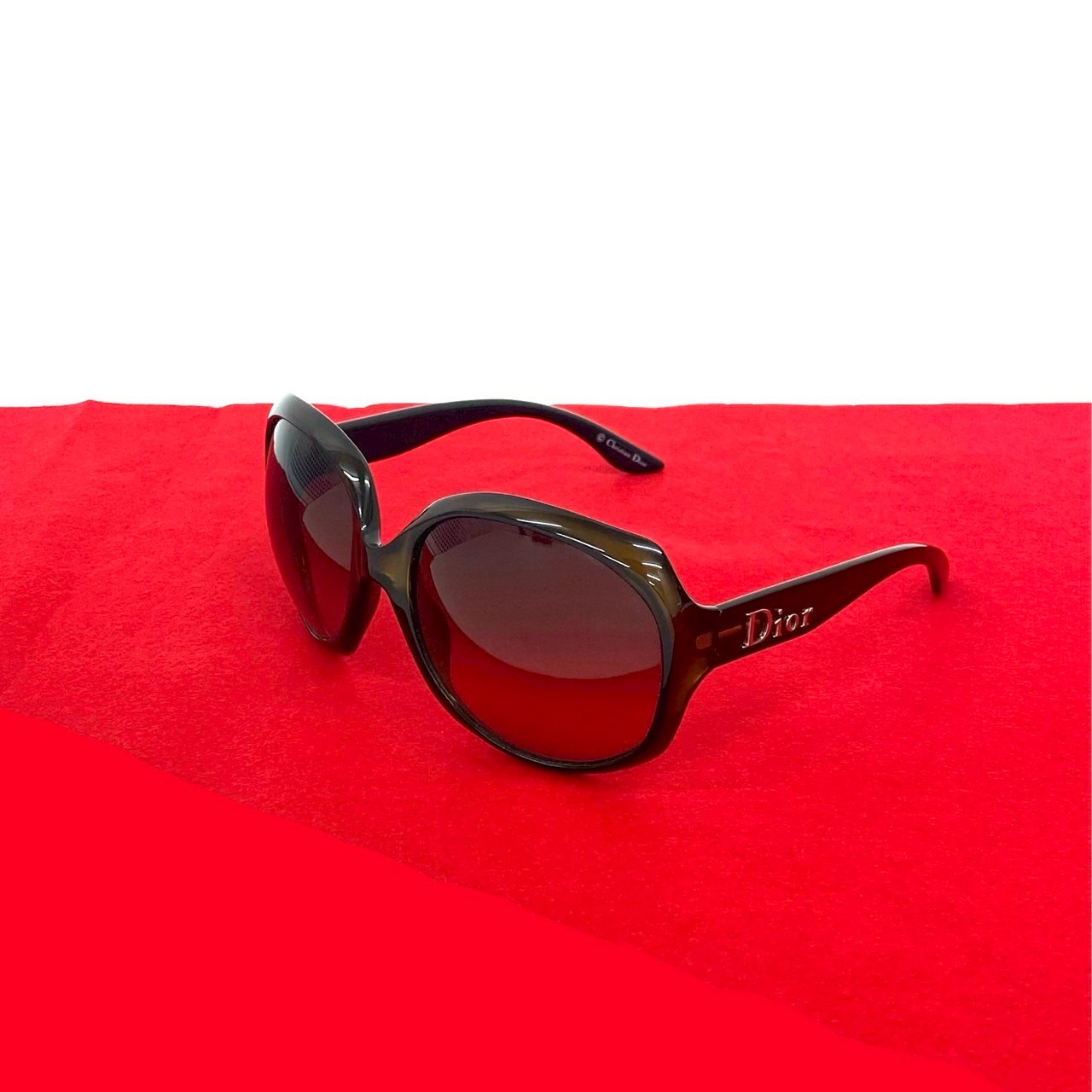 ロゴサングラス プラスチック ブラウン g106a