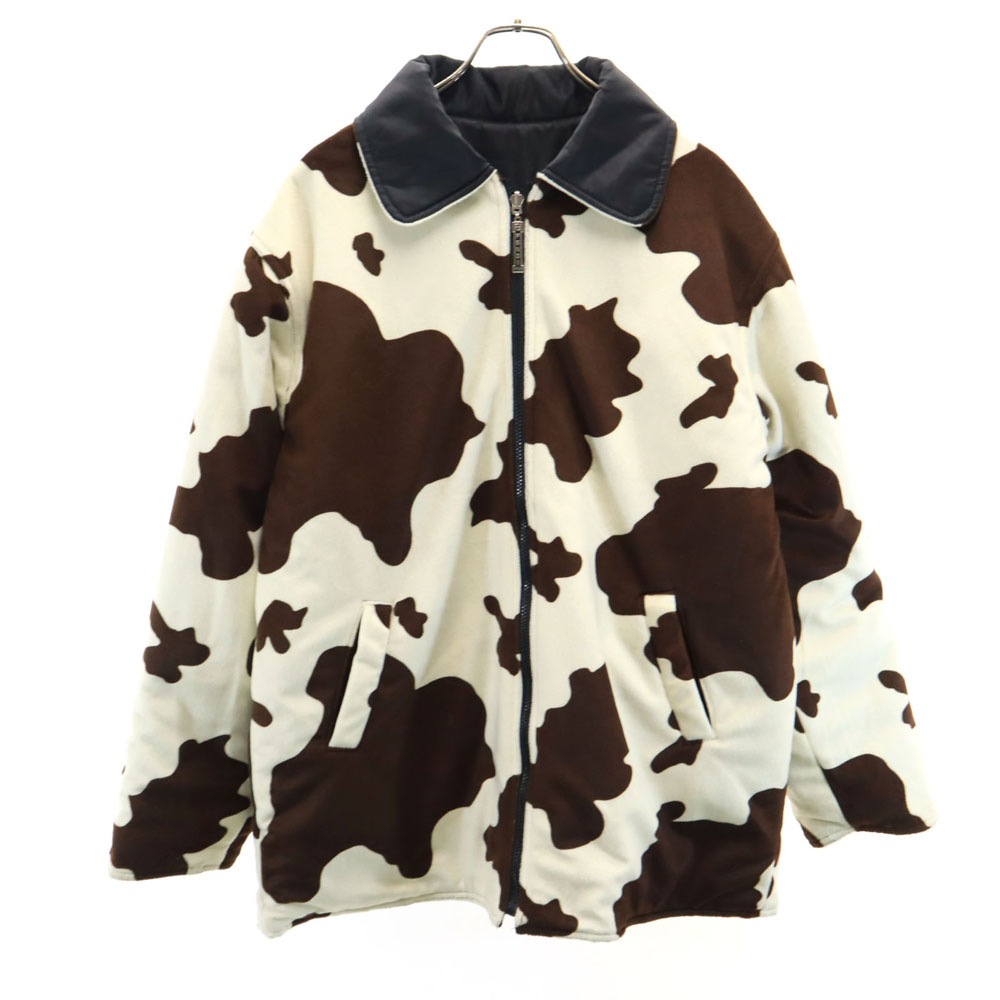 イタリア製 ホルスタイン柄 リバーシブル ジャケット ブラウン 他 牛柄 メンズ