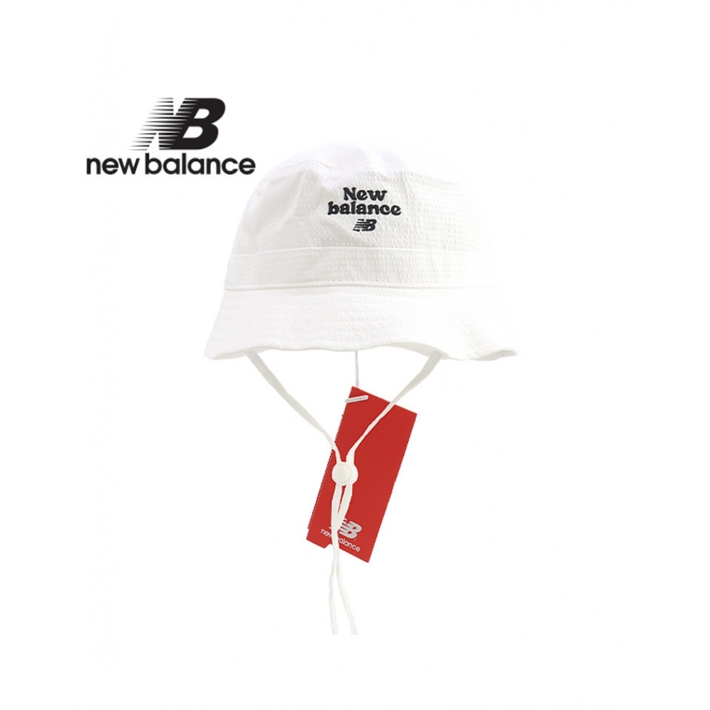 ニューバランス キッズ シアサッカー バケットハット ホワイト NK8BDS206U-10
