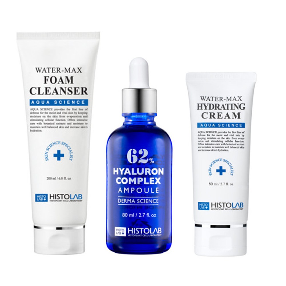 ヒストラップ水分3種セットウォーターマックスフォームクレンザー+ヒアルロンアンプル+ウォーターマッククリーム