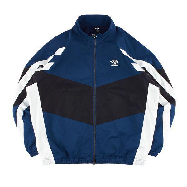 ダブルデッカー スタンネック 配色 ブルゾン ウインドブレーカー ネイビー UQ121CJK13_P413345446