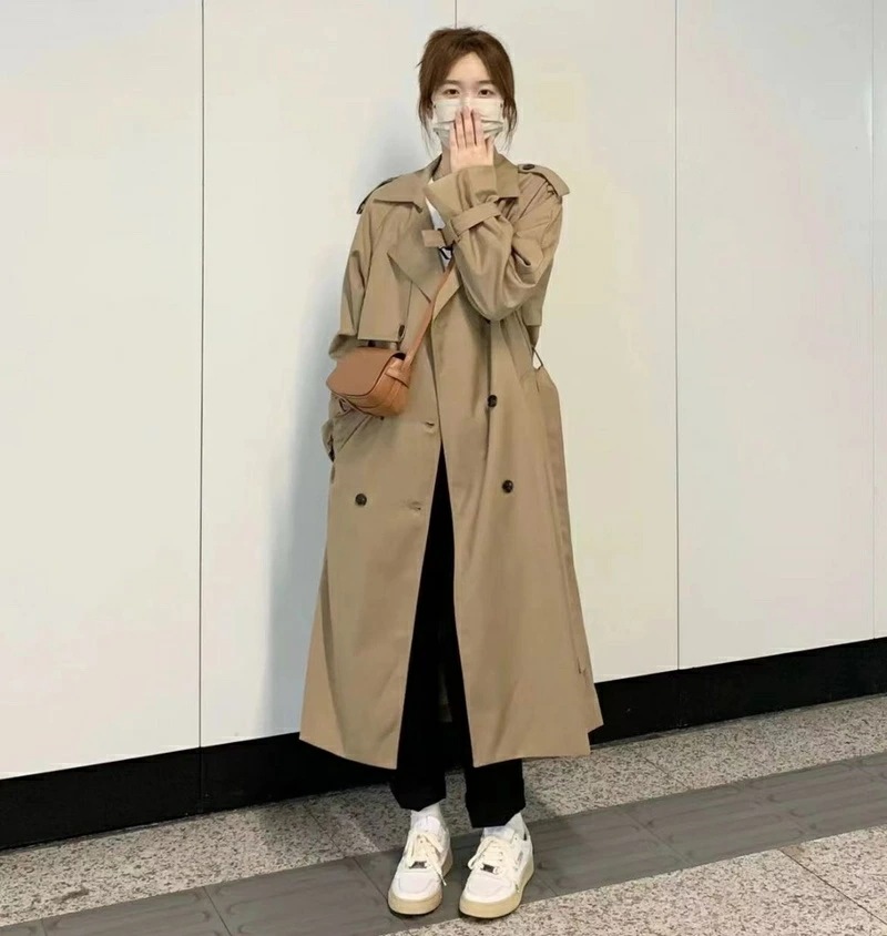 【本日限定】ベルト付きトレンチコート　レディースコート スプリングコート　ライトアウター　ロング丈　ミモレ　フォーマル オフィス　春　ビジネス　レディース　裏地あり　通勤 トレンチ　卒園式　入園式　入