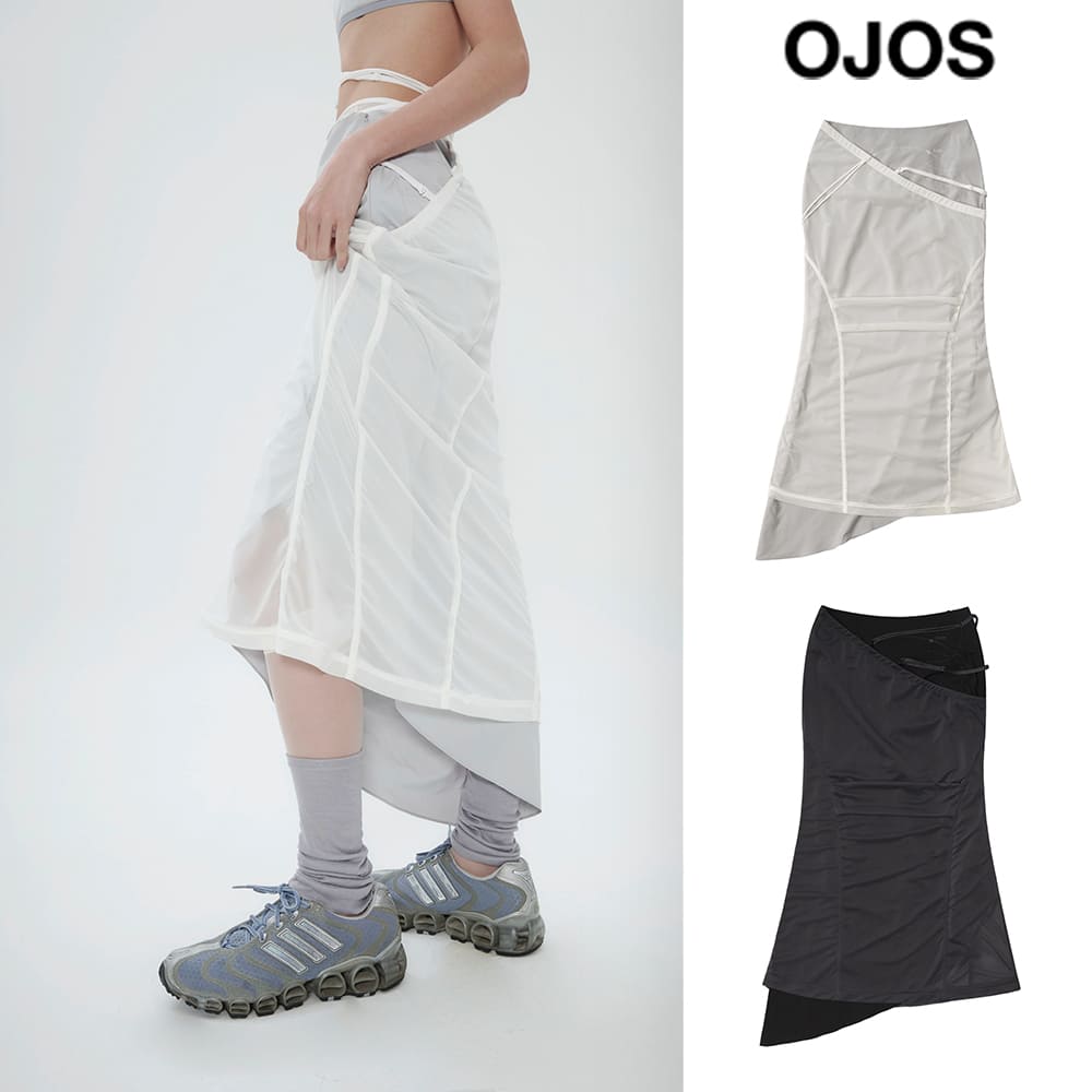 [OJOS] Layered Mesh Strap Skirt 22,176円