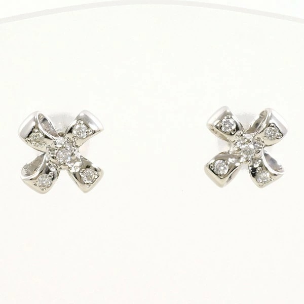 PT900 プラチナ PT950 ピアス ダイヤ 総重量約1.7g ジュエリー 中古