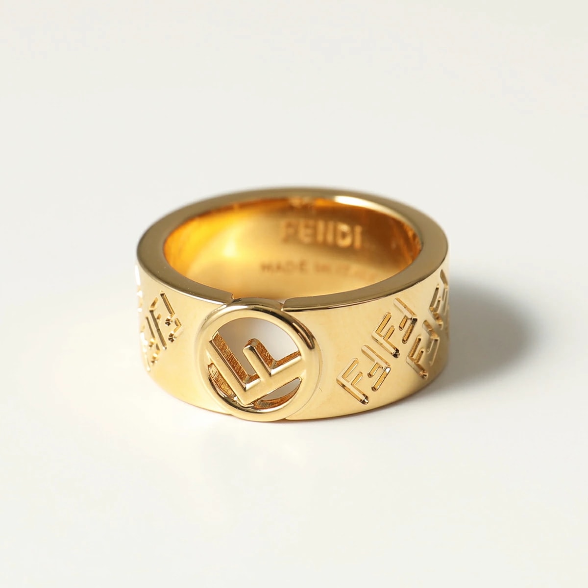 FENDI フェンディ リング F IS FENDI エフ イズ 8AG796 A6FF レディース FFロゴ メタル アクセサリー 指輪 F0CFK/SOFT-GOLD