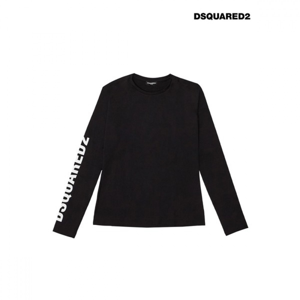 [Dissquared 2] レディースサイドロゴエアースリムロングスリーブTシャツブラック
