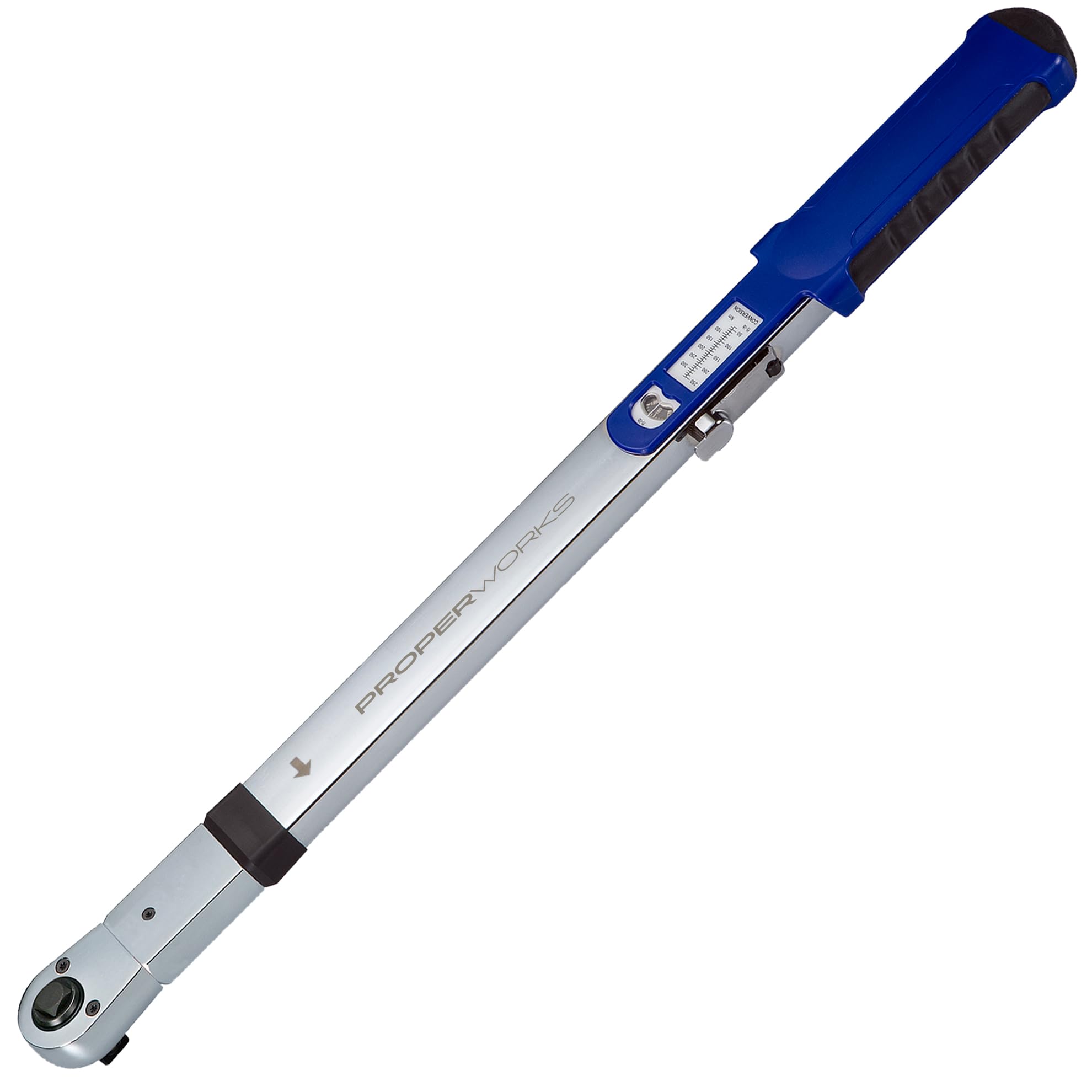 トルクレンチ 板バネ式 差込角12.7mm (1/2インチ) 40-200Nm 精度4% プリセットタイプ 自転車 バイク 車 タイヤ交換 収納ケース付 校正証明書 日本語取扱説明書付トルクレンチ