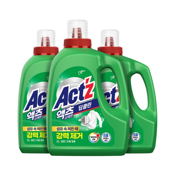 液体洗剤 アクツ パーフェクト ディープクリーン 3L 3個兼用