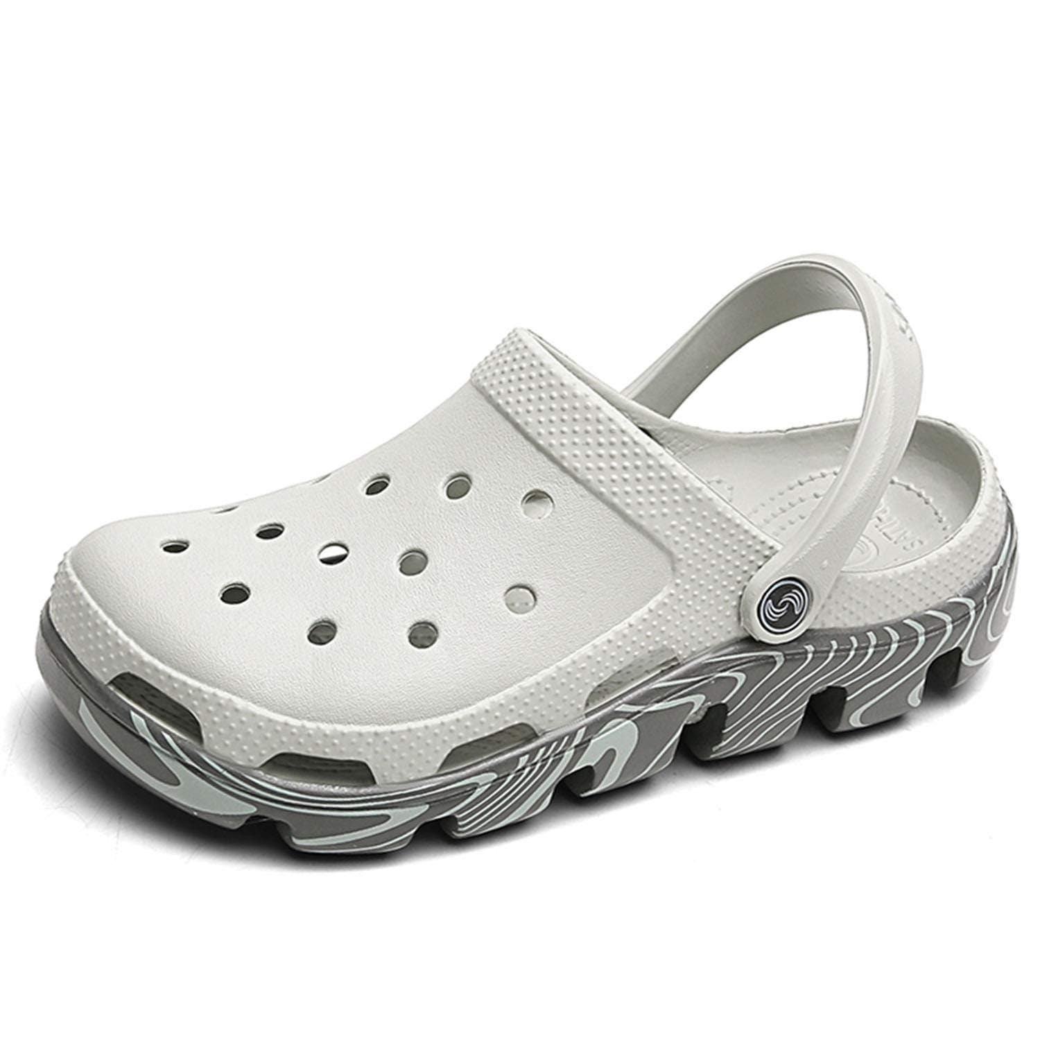 [Ainiway] クロッグ サンダル メンズ スリッパ サボサンダル クロックバンド スリッポン ビーチ カジュアル ファッションサンダル 水陸両用 軽量 通気性(724-QB44)