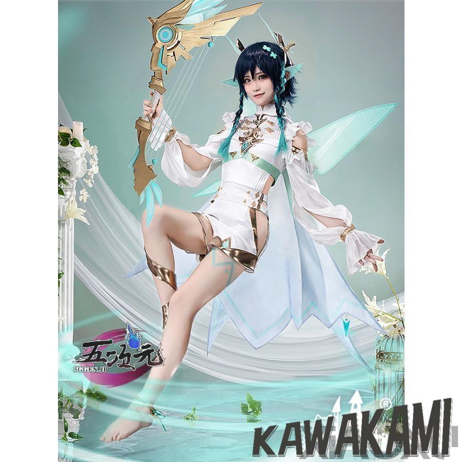 猫屋小舗　原神　コスプレ　ウェンティ　シルフ　精霊　衣装　 いしょう ウィッグ　1193