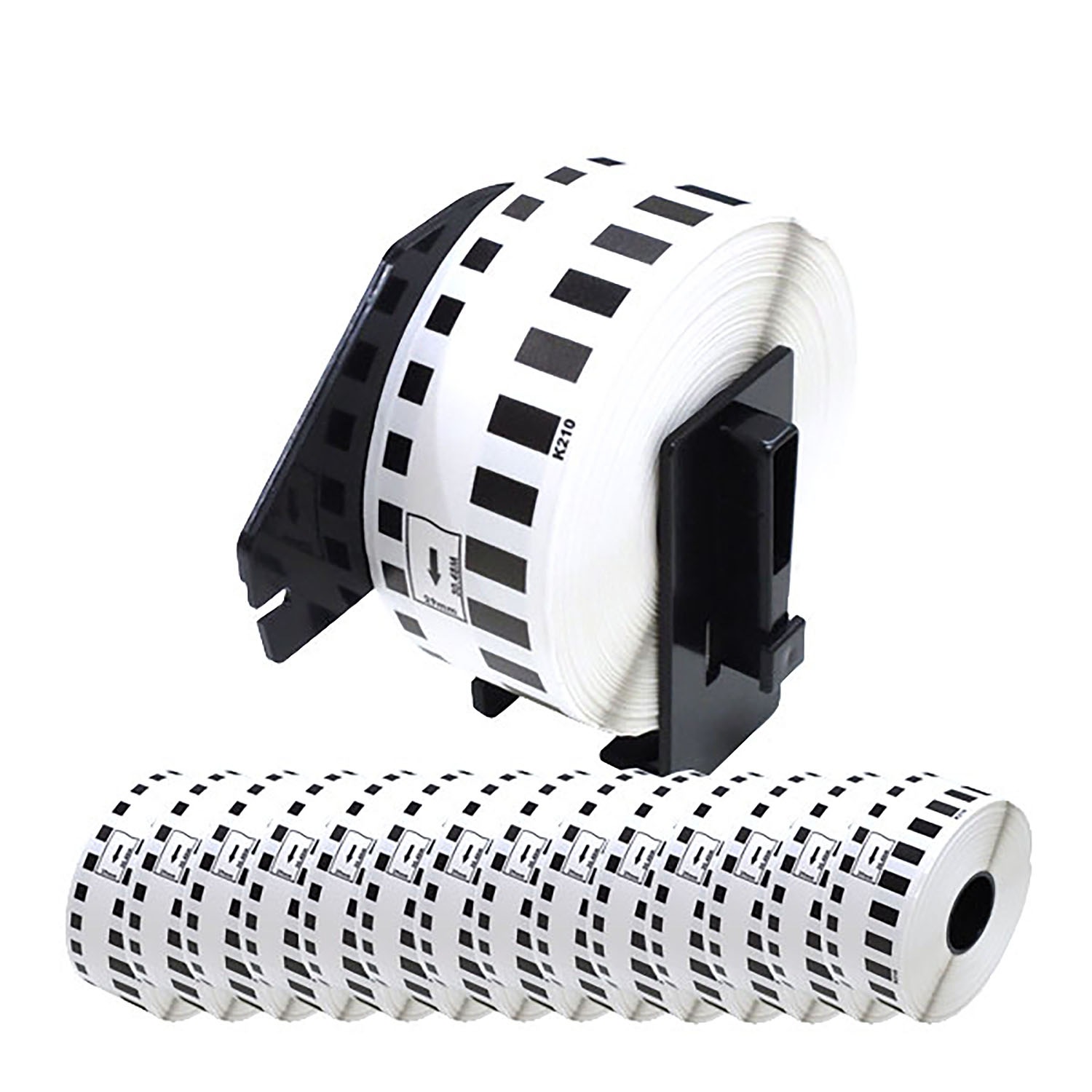 ブラザー用 ピータッチ DKテープ (感熱紙) DK-2210 互換品 長尺紙テープ 白 29mm×30.48m 15個セット+ホルダー1個