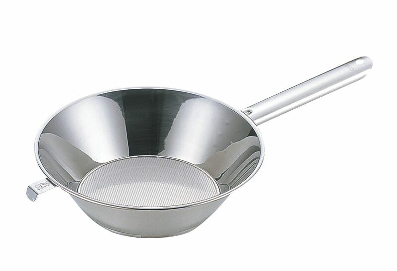 （まとめ買い）三宝産業 油こし 片手ハンドル（パンチ網仕様）19cm [x3]