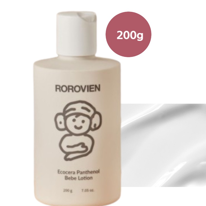 [正規品/ROROVIEN/LAVIENs 自然親和特許成分 赤ちゃんスキンケア] エコセラ パンテノール ベベローション 200g /水分保護膜/ 高保湿/ 微酸性/ 自然成分/ オーガニック/ ベ