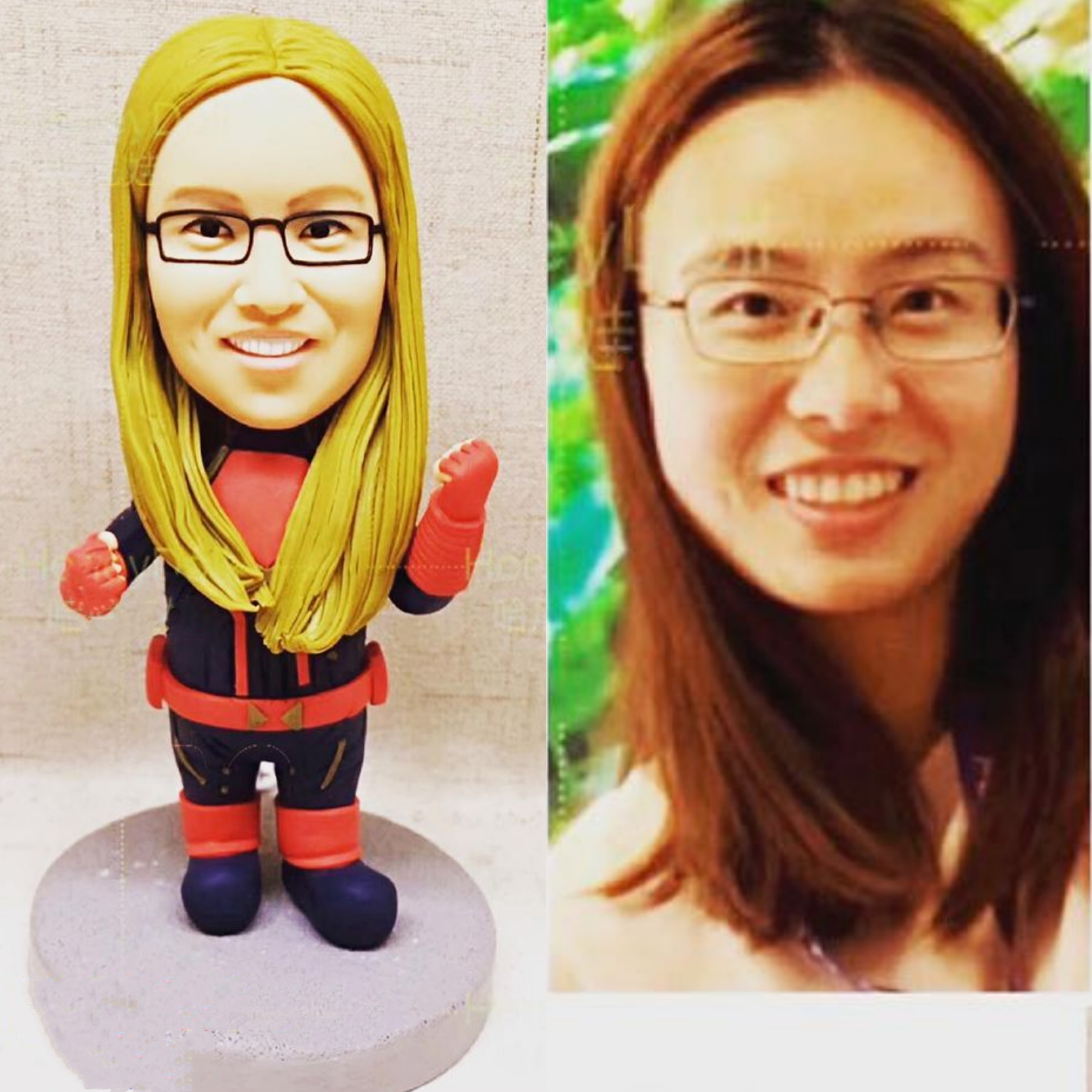 【オーダーメイド】3D肖像画 似顔絵 人形 フィギュア 彼氏 彼女 誕生日 ケーキトッパー 記念日 カップル 友達 プレゼント