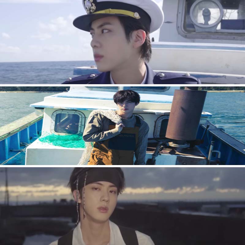 (少量入荷)BTS JIN Special Photo-Folio ‘Sea of JIN island’/ギフト:ヘアゴム&KF80マスク贈呈