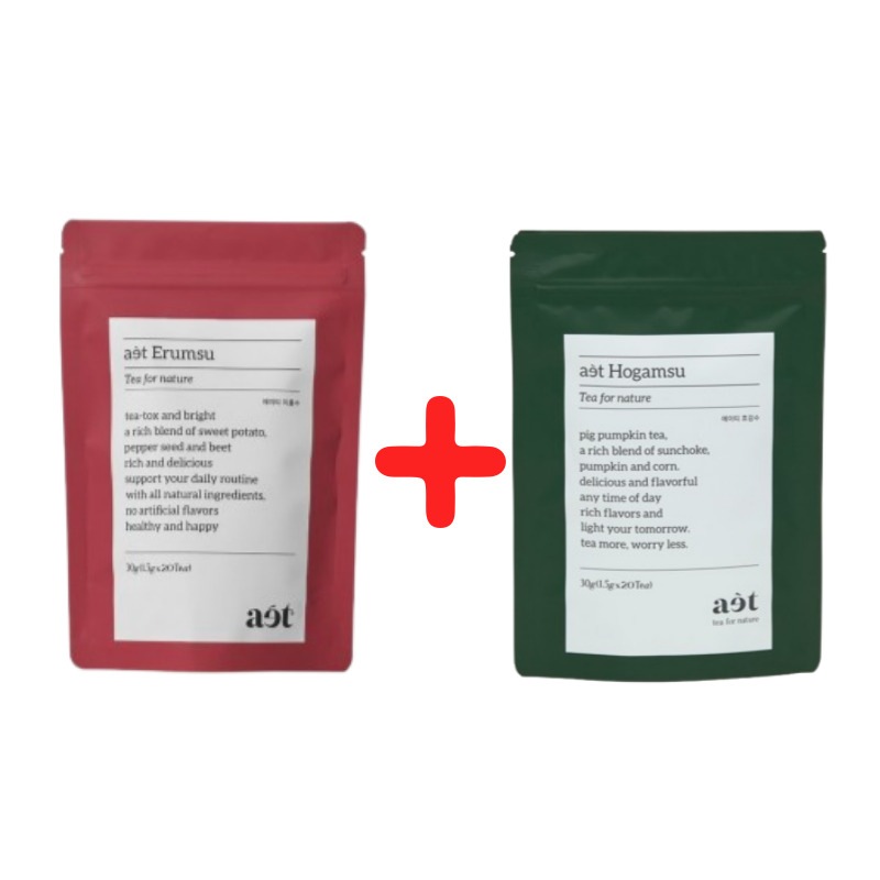 美容茶 スッキリGREEN hogamsu + 燃やすRED erumsu 20個入