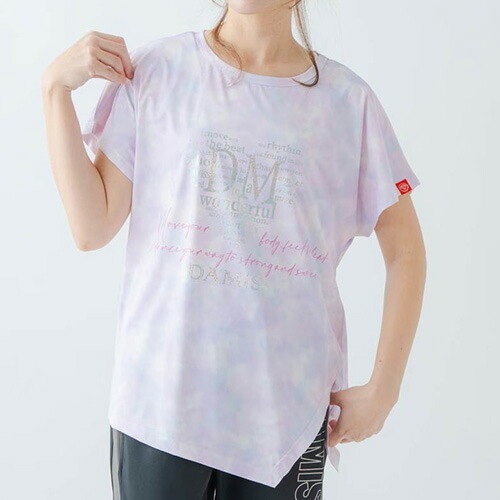 ホログラムチュニックＴシャツ フィットネス 半袖 ウィメンズ 1634-1622-PPL