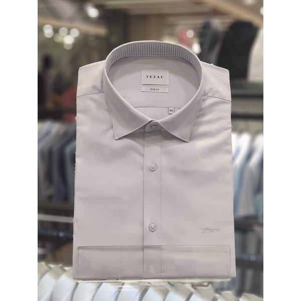 [] 綿混紡カラー スナップボタン スリムフィット シャツ YJ3FBS150GY (P003352894)