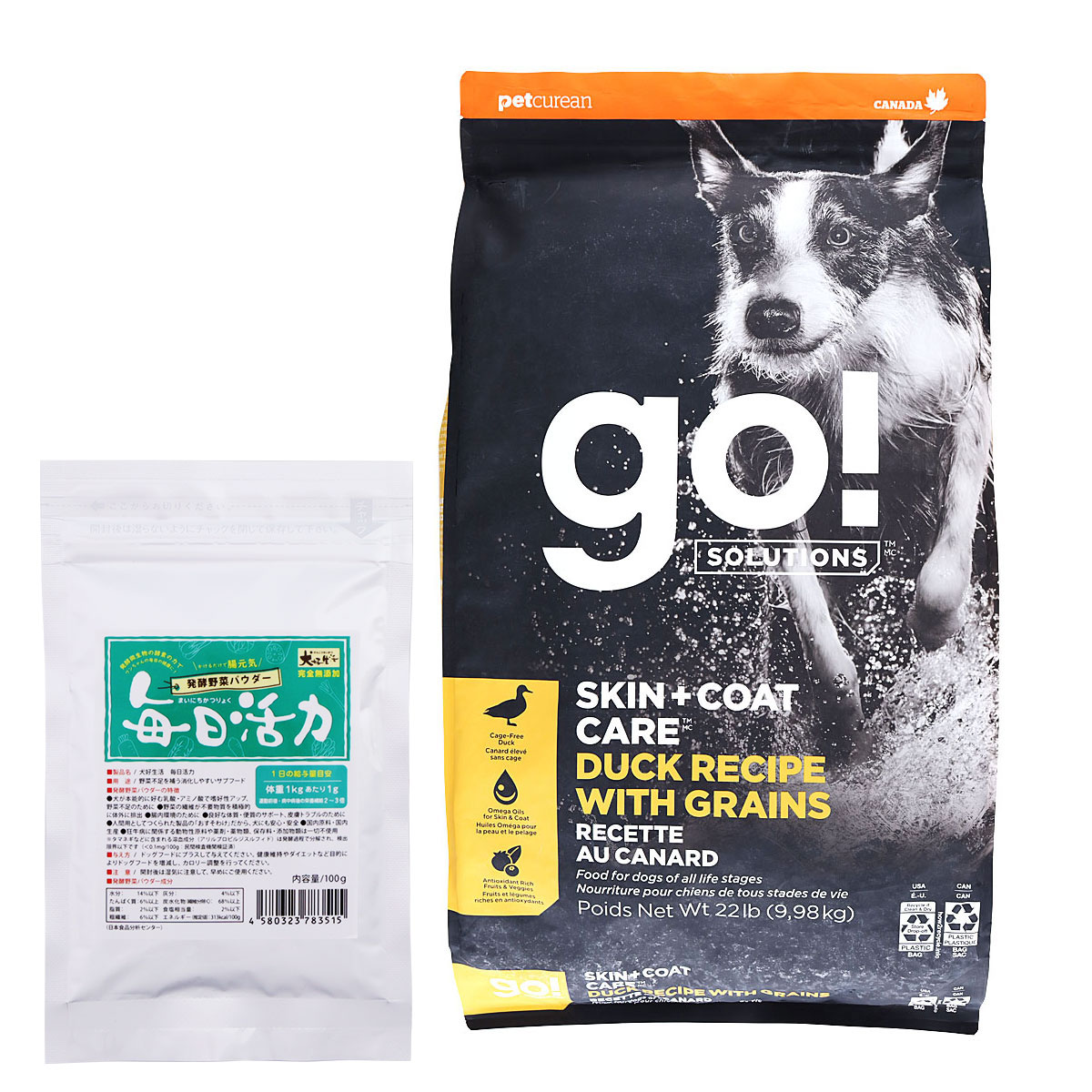 GO! ゴー ソリューションズ 皮膚+被毛ケア 9.98kg【犬好生活ペット酵素 毎日活力 100g】