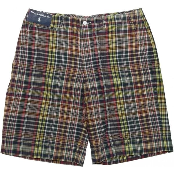 LA直輸入 ラルフ メンズ ショートパンツ マドラスチェック ショーツ ハーフパンツ マルーン short pants 198