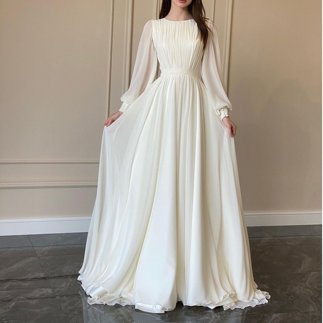 気質 パーティーパーティードレス 長袖ワンピース ランタン袖 気質 高級感　韓国ファッション レディース ブライズメイド ドレス パーティー 結婚式 ドレス お呼ばれ ワンピ パーティードレス