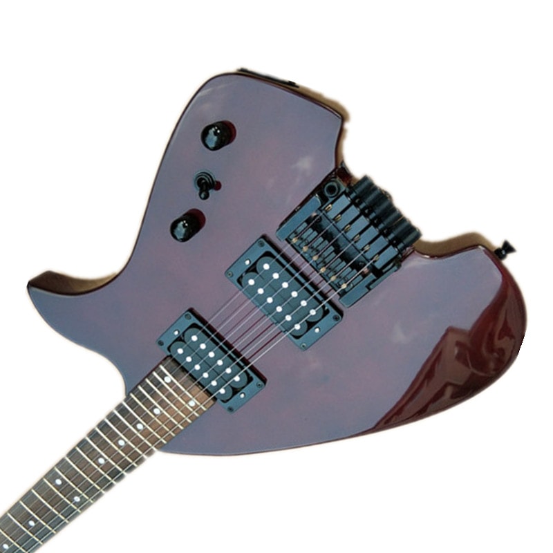 新しいヘッドレスエレキギターブラウンバスウッドボディ & メイプルネックローズウッド指板通常フレット BJ-287