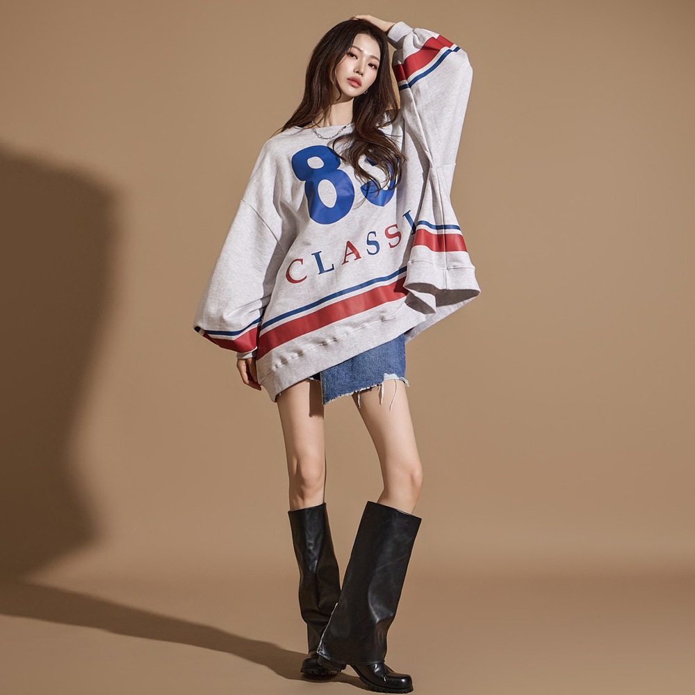 E3523プリンティングマンツーマンTシャツ