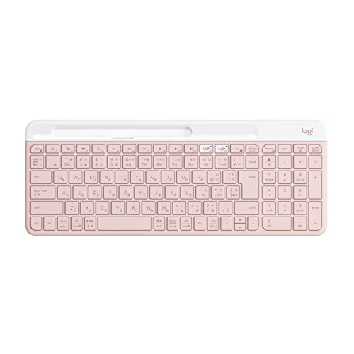 Logicool(ロジクール) 静音 Bluetooth ワイヤレスキーボード K580RO ローズ 超薄型 小型 Unifying テンキー 無線 Windows Mac iPad iOS Andr