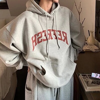 気質 おしゃれ パーカー 裏起毛 レディース ゆとりがある だるい風 コート着今日は30パーセント