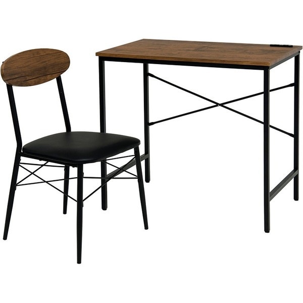 LDC-4698BR デスクチェアセット ブラウン メーカー直送