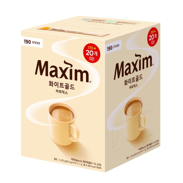 マキシム ホワイトゴールド コーヒーミックス 190T（170T+20T）／リニューアル新製品 (贈呈品なくなり次第贈呈終了)